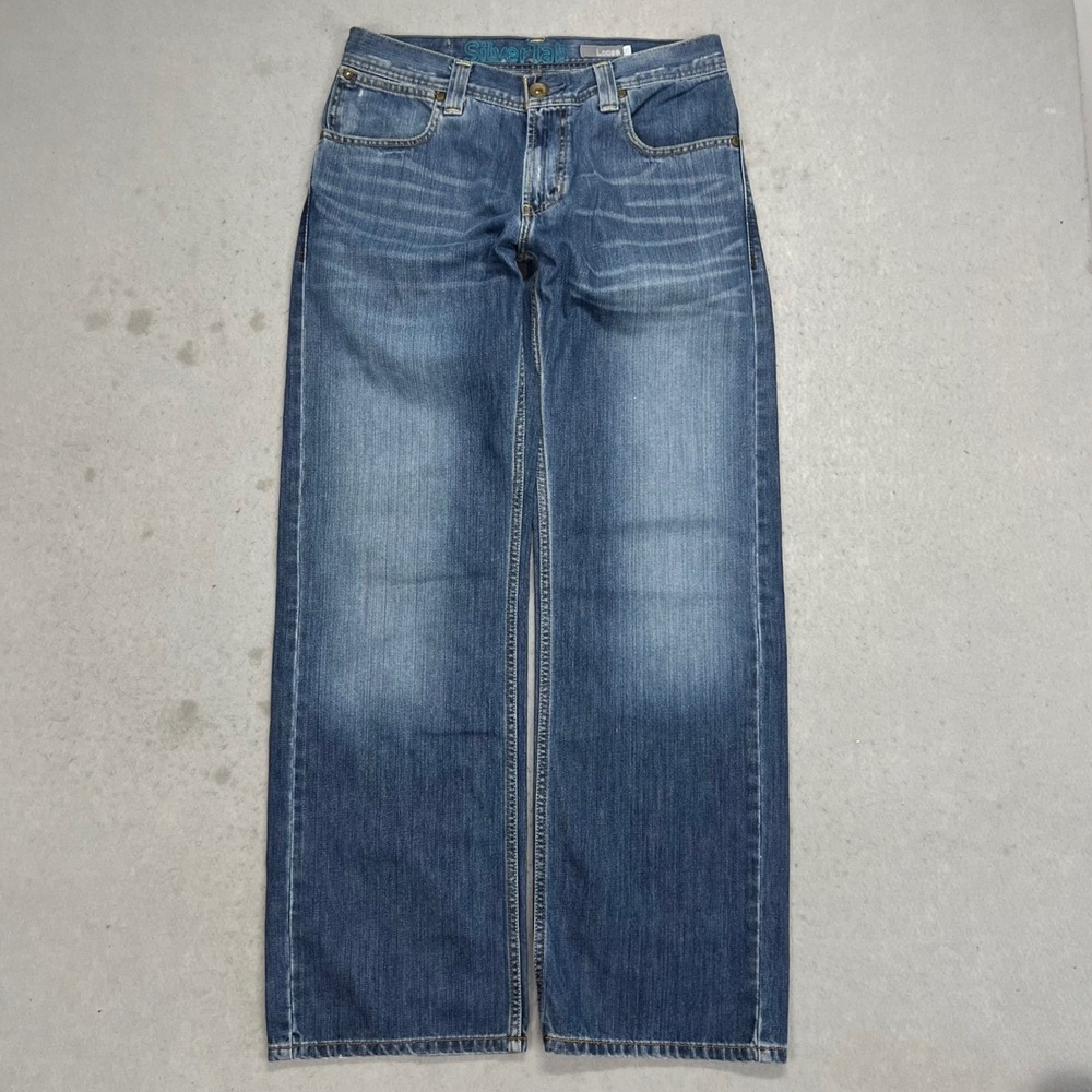 Vintage Y2K Levis SilverTab Loose Fit Jeans Mens 31x32 Medium Fade Blue Wide Leg